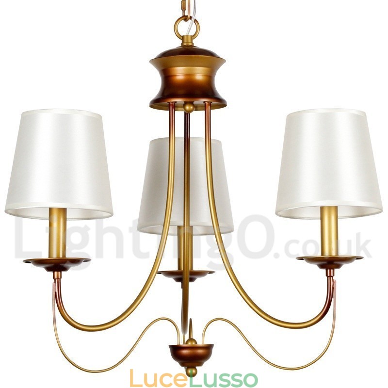 Lampadario a candela in stile mediterraneo rustico e moderno, a 3 luci
