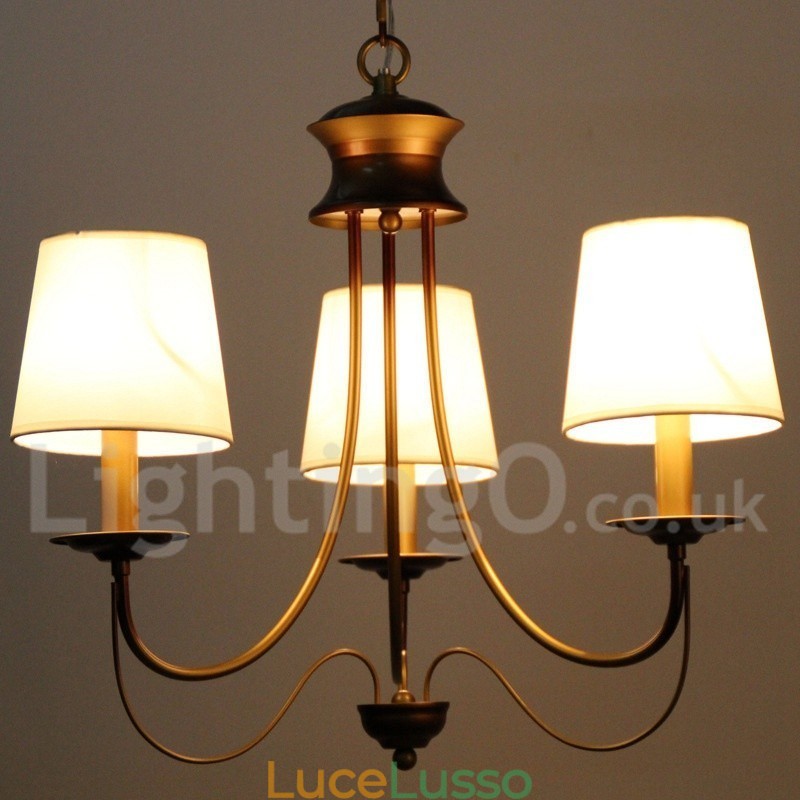 Lampadario a candela in stile mediterraneo rustico e moderno, a 3 luci