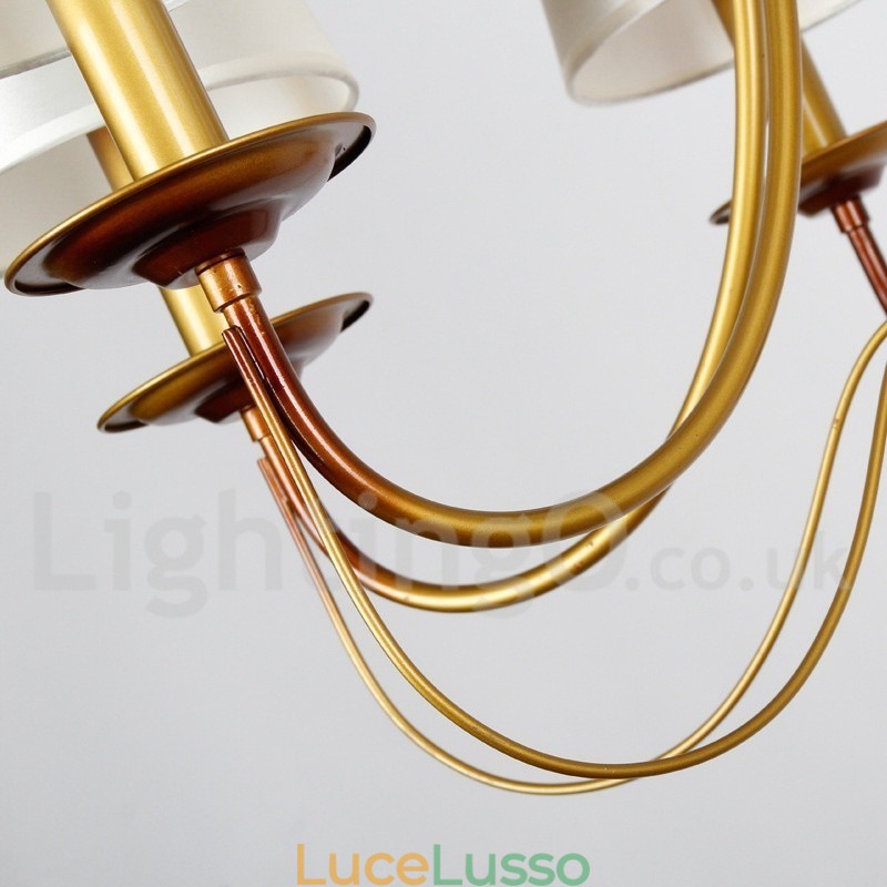 Lampadario a candela in stile mediterraneo rustico e moderno, a 3 luci