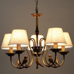 Lampadario in stile retrò rustico contemporaneo moderno a 5 luci