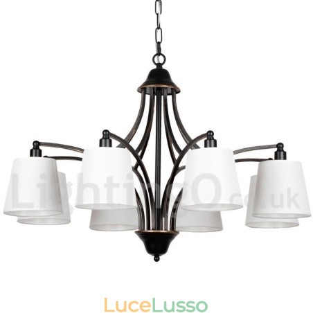 Lampadario in stile rustico retrò contemporaneo a 8 luci Lampadario in stile rustico retrò contemporaneo a 8 luci