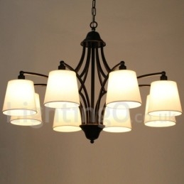 Lampadario in stile rustico retrò contemporaneo a 8 luci