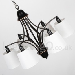 Lampadario in stile rustico retrò contemporaneo a 8 luci