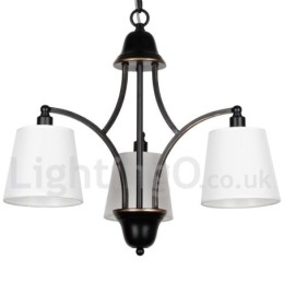 Lampadario in stile rustico retrò contemporaneo a 3 luci