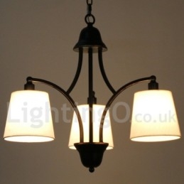 Lampadario in stile rustico retrò contemporaneo a 3 luci