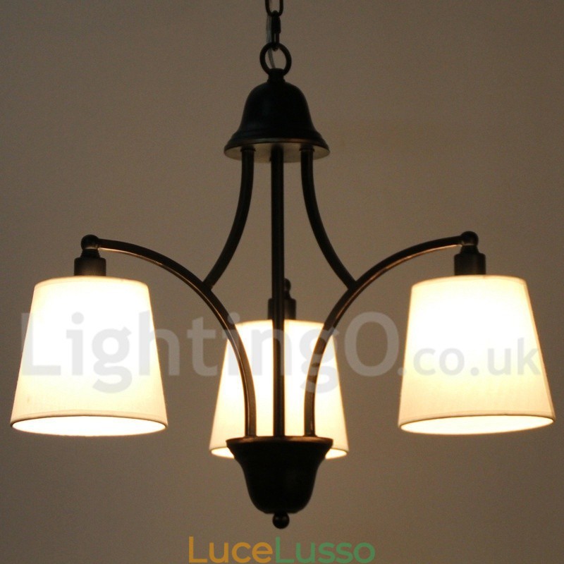 Lampadario in stile rustico retrò contemporaneo a 3 luci