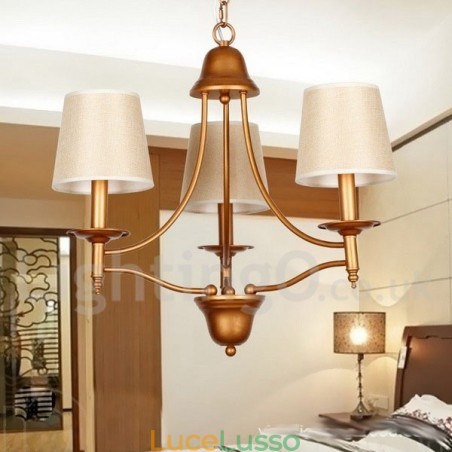 Lampadario a candela in stile mediterraneo retrò rustico a 3 luci Lampadario a candela in stile mediterraneo retrò rustico a 3 luci