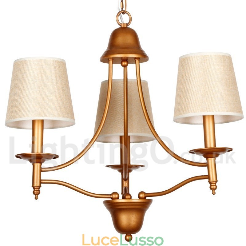 Lampadario a candela in stile mediterraneo retrò rustico a 3 luci