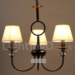 Lampadario a 3 luci rustico retrò nero in stile mediterraneo contemporaneo in stile candela