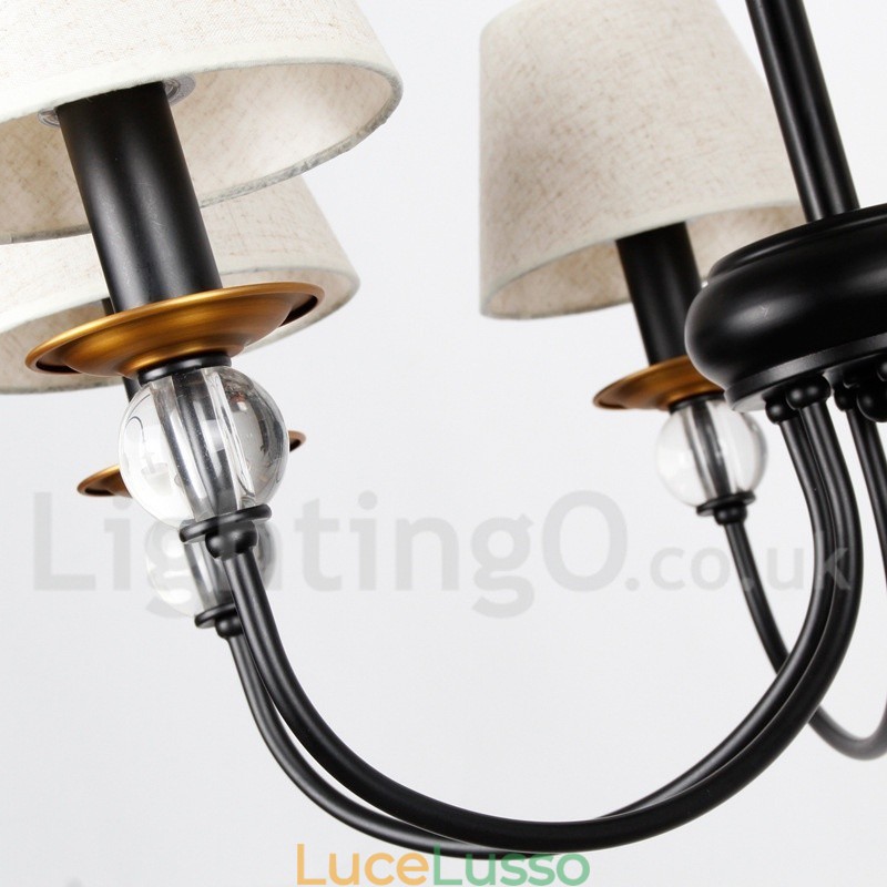 Lampadario a 3 luci rustico retrò nero in stile mediterraneo contemporaneo in stile candela