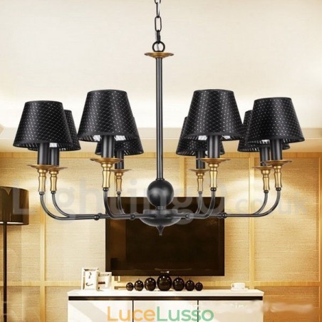 Lampadario in stile rustico retrò a 8 luci Lampadario in stile rustico retrò a 8 luci