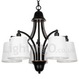 Lampadario in stile rustico retrò contemporaneo a 5 luci