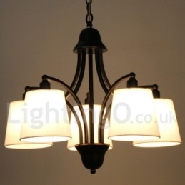 Lampadario in stile rustico retrò contemporaneo a 5 luci