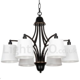 Lampadario in stile rustico retrò contemporaneo a 6 luci