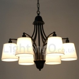 Lampadario in stile rustico retrò contemporaneo a 6 luci