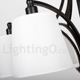 Lampadario in stile rustico retrò contemporaneo a 6 luci