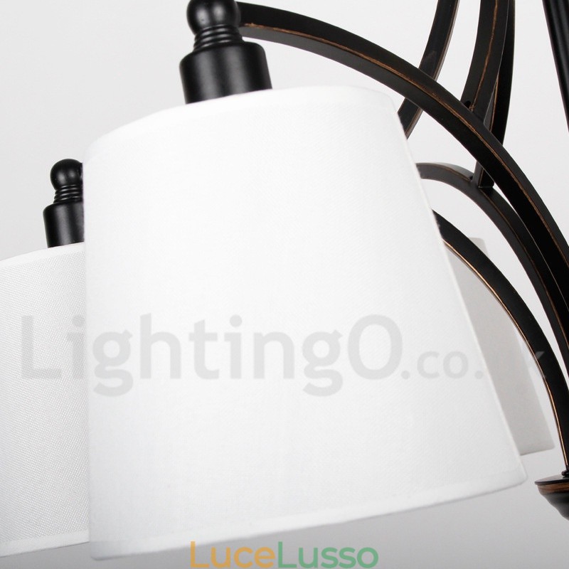 Lampadario in stile rustico retrò contemporaneo a 6 luci