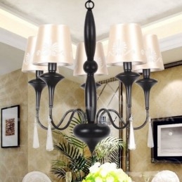 Lampadario a 5 luci in stile mediterraneo a forma di candela
