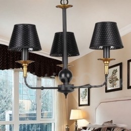 Lampadario in stile rustico retrò a 3 luci