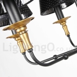 Lampadario in stile rustico retrò a 3 luci