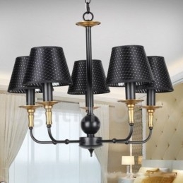 Lampadario in stile rustico retrò a 5 luci