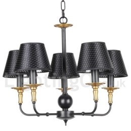 Lampadario in stile rustico retrò a 5 luci