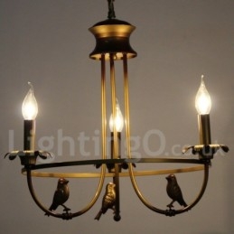 Lampadario in stile retrò a 3 luci