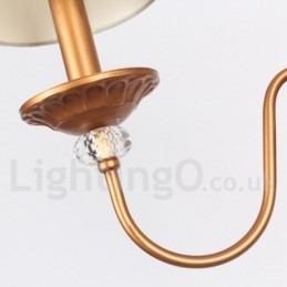 Lampadario in stile retrò rustico nero a 5 luci