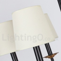 Lampadario in stile retrò rustico nero a 8 luci