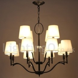 Lampadario moderno contemporaneo a 12 luci in stile candela