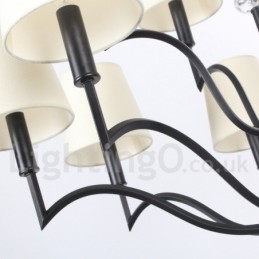 Lampadario moderno contemporaneo a 12 luci in stile candela