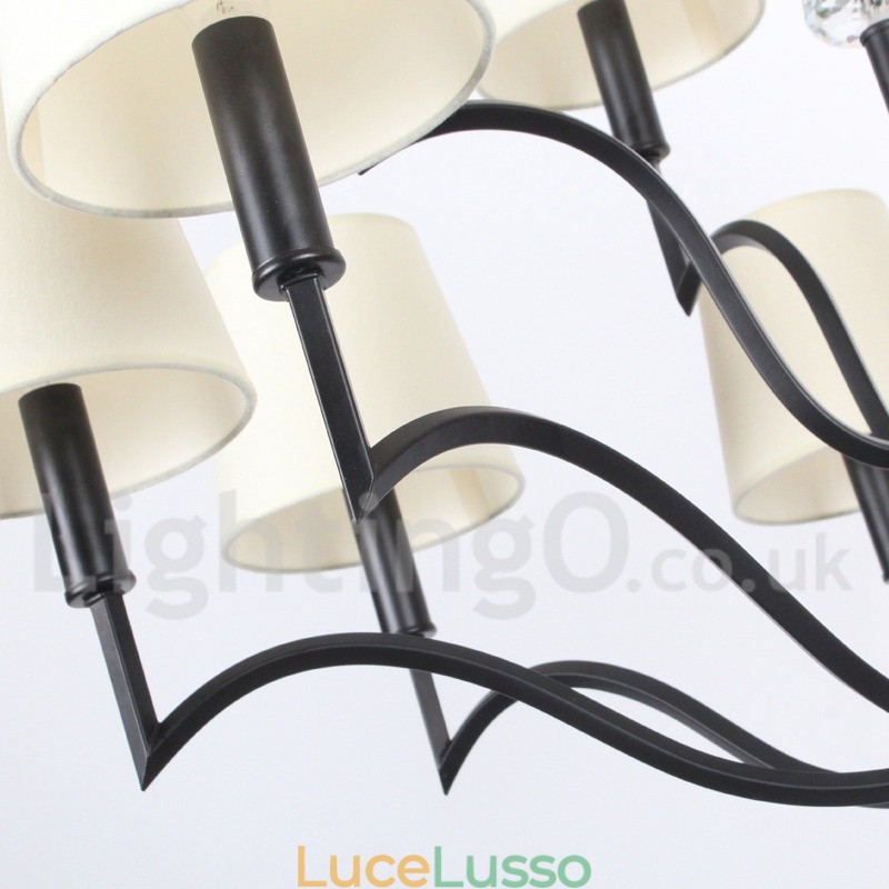 Lampadario moderno contemporaneo a 12 luci in stile candela