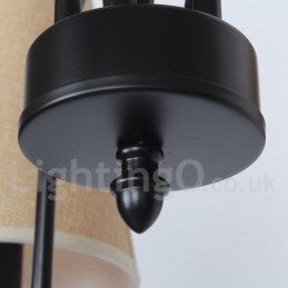 Lampadario a 5 luci in stile retrò contemporaneo a forma di candela