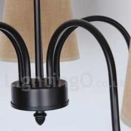 Lampadario a 5 luci in stile retrò contemporaneo a forma di candela