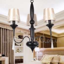 Lampadario a 3 luci in stile mediterraneo a forma di candela