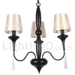 Lampadario a 3 luci in stile mediterraneo a forma di candela
