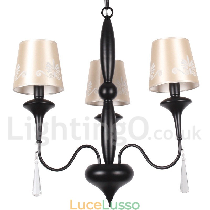 Lampadario a 3 luci in stile mediterraneo a forma di candela