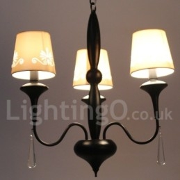 Lampadario a 3 luci in stile mediterraneo a forma di candela