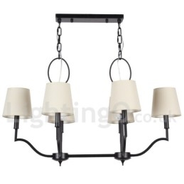 Lampadario a 6 luci in stile candela moderno e contemporaneo
