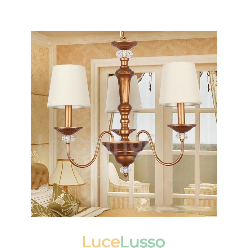 Lampadario in stile retrò a 3 luci