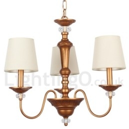 Lampadario in stile retrò a 3 luci