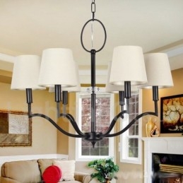 Lampadario a 6 luci in stile candela moderno e contemporaneo