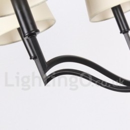 Lampadario a 6 luci in stile candela moderno e contemporaneo