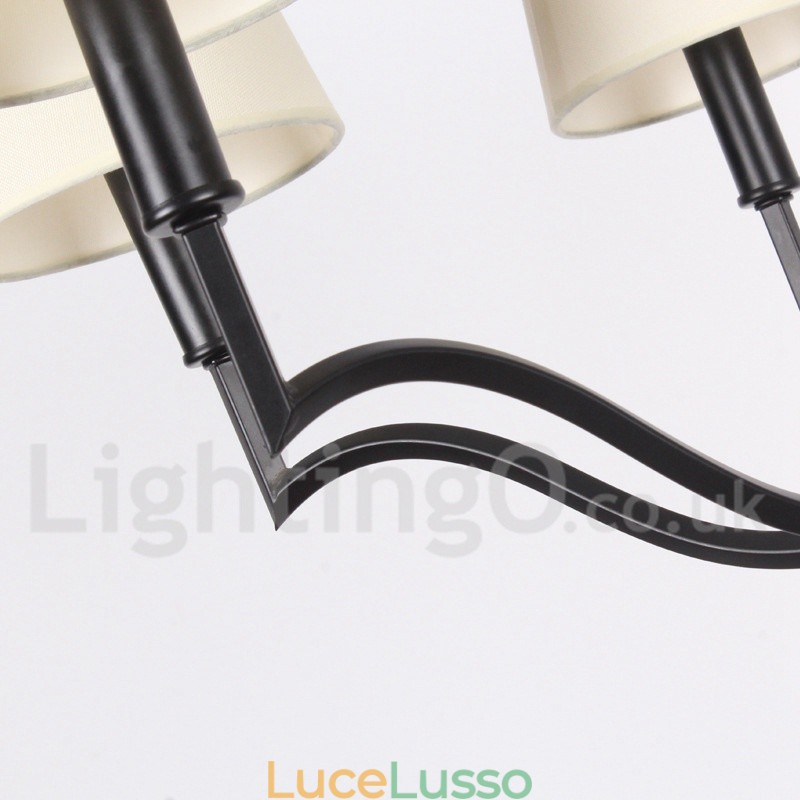 Lampadario a 6 luci in stile candela moderno e contemporaneo