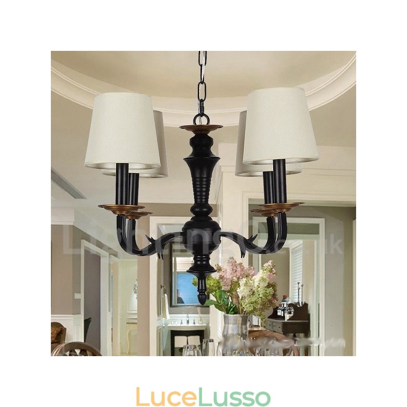 Lampadario in stile retrò a 4 luci