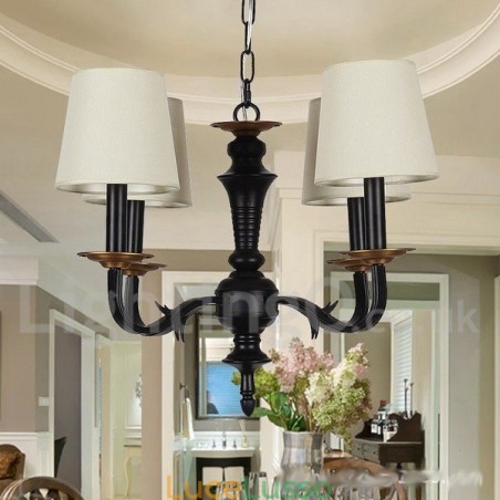 Lampadario in stile retrò a 4 luci