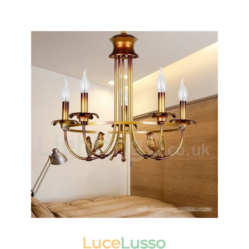 Lampadario in stile retrò a 5 luci