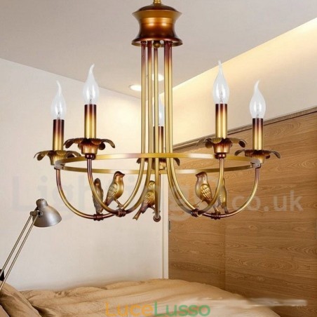 Lampadario in stile retrò a 5 luci Lampadario in stile retrò a 5 luci
