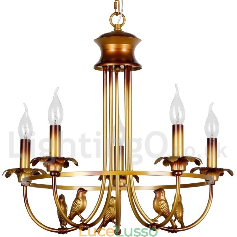 Lampadario in stile retrò a 5 luci
