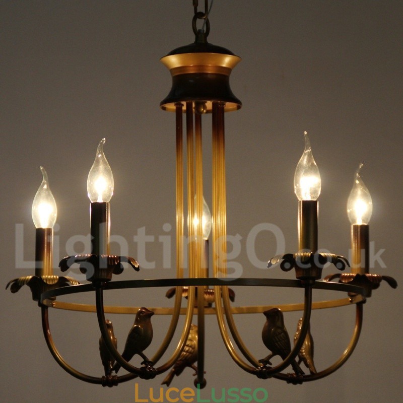 Lampadario in stile retrò a 5 luci